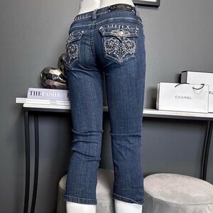 LA Idol Mcbling Y2K Capri Jeans